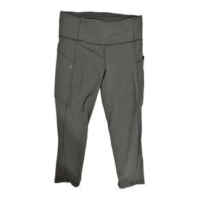 Lululemon Womens sage green Capri High Elastic Waistband‎ Side Pocket Leggings